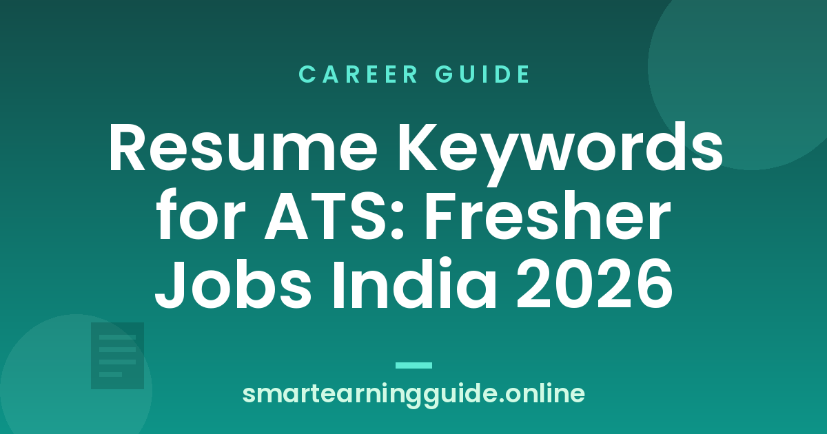 Resume Keywords for ATS: Fresher Jobs India 2026
